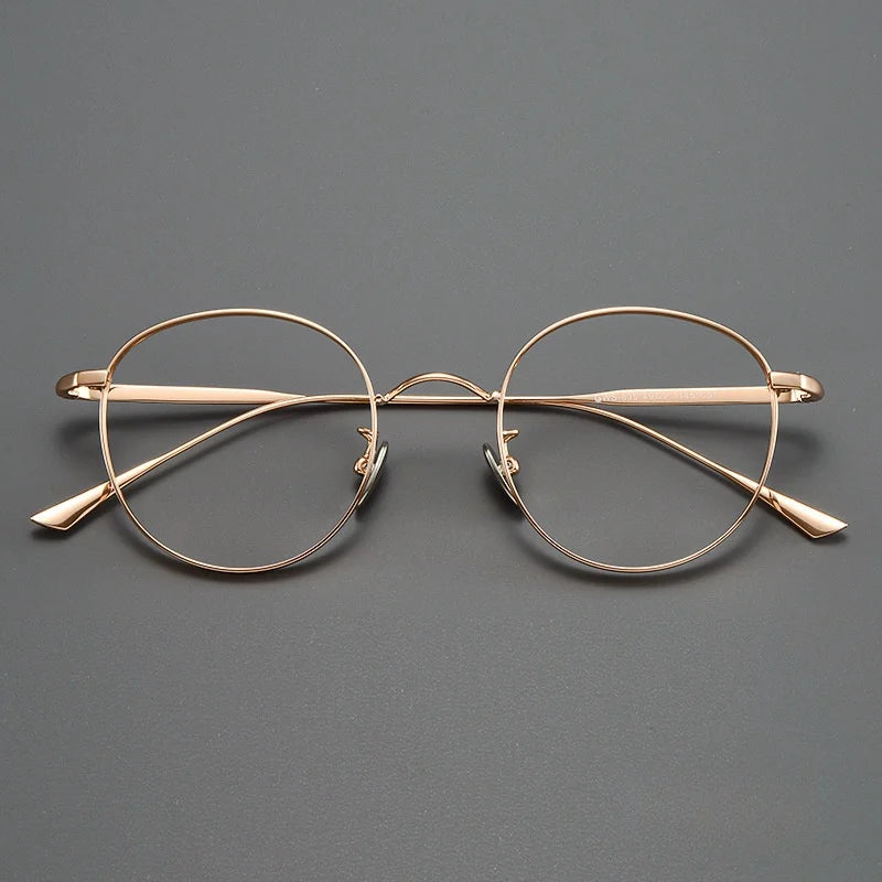 Titanium Glasses Frame Retro Round Wide-rimmed Men's Glasses Frame Anti-blue Light Optical Prescription Women Glasses Frame 835