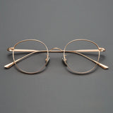 Titanium Glasses Frame Retro Round Wide-rimmed Men's Glasses Frame Anti-blue Light Optical Prescription Women Glasses Frame 835