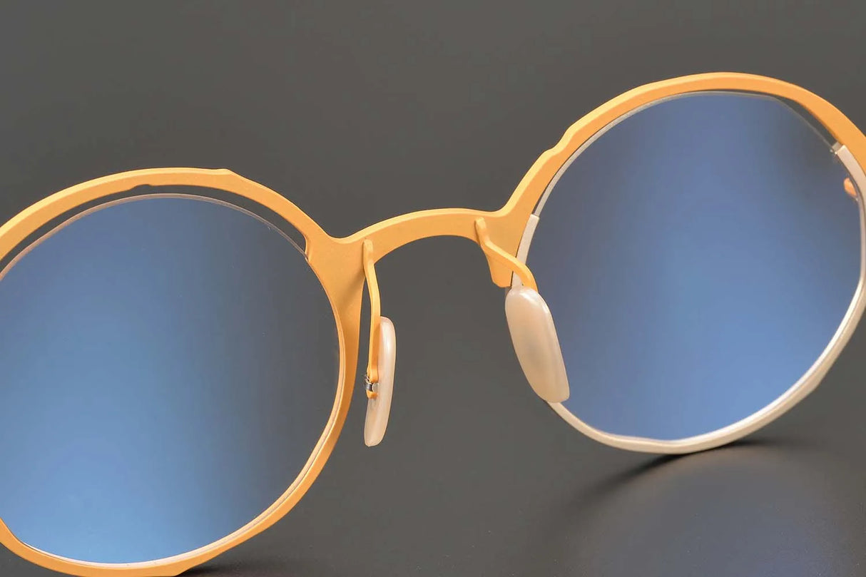 53160 Retro round pure titanium handmade glasses frame men and women irregular high-end optical frames