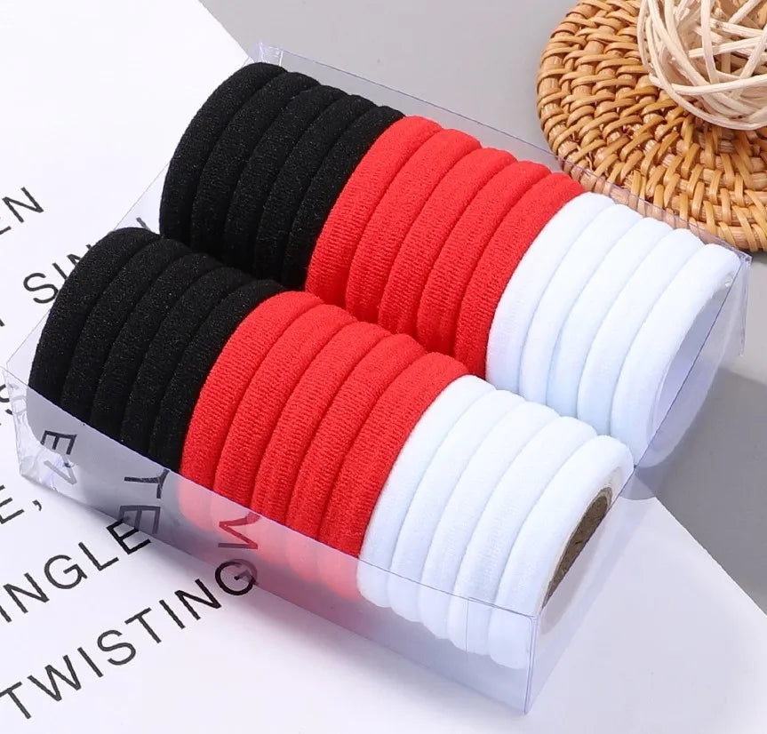 30Pcs/Set Women Elastic Hair Bands Girls Colorful Nylon Rubber Bands Headband Scrunchie Kids Ponytail Holder Hair Accessories