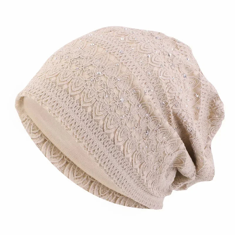 Women Men Sleeping Hat Baggy Beanie Satin Lined Night Unisex Sleep Cap Hair Care Bonnet Hair Loss Nightcap Pullover Hat Headwear