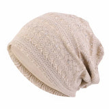 Women Men Sleeping Hat Baggy Beanie Satin Lined Night Unisex Sleep Cap Hair Care Bonnet Hair Loss Nightcap Pullover Hat Headwear