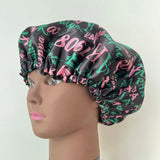 Black Nightcap/Shower Cap Sorority Sisters Association College Party Gifts for Women