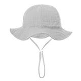 Baby Boy Girl Summer Bucket Hat Soft Cotton Panama for Kids Infant Toddler Cap Outdoor Beach Sun Caps Baby Fisherman Hats