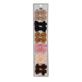 12Pcs/Lot 4.5cm Solid Grosgrain Ribbon Bowknot Kids Hair Clips Handmade Bows Baby Girls Barrettes Hairpins Photo Props Gift Set