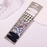 10Pcs/set 2.2'' Printed Embroidery Waterdrop Shape Hair Clips For Cute Girls BB Hairpin Barrettes Headwear Kids Hair Accessories