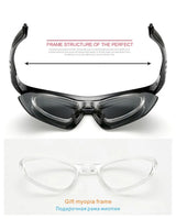 Cycling Glasses For Men's Women Men Outdoor Sports Bicycle Sunglasses MTB Road Goggles Eyewear 5 Lens Bike Equipment Driving