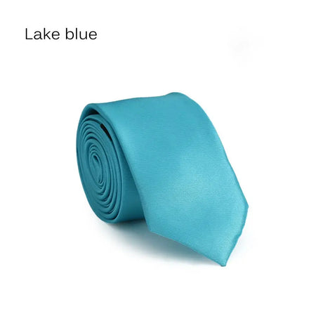 Fashion Casual Slim Plain Mens Solid Skinny Neck Party wedding Tie Silk Necktie