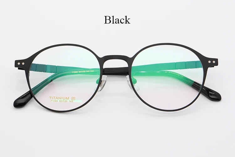Pure Titanium Glasses Frame for Men Retro Round Prescription Eyeglasses Frames Women 2022 Vintage Myopia Optical Male Eyewear