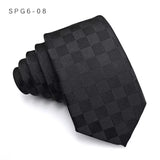 Luxury Slim Narrow Skinny 6CM Mens Necktie Neck Ties For Man Black Solid Dot Striped Jacquard Cravat Business Party Corbatas