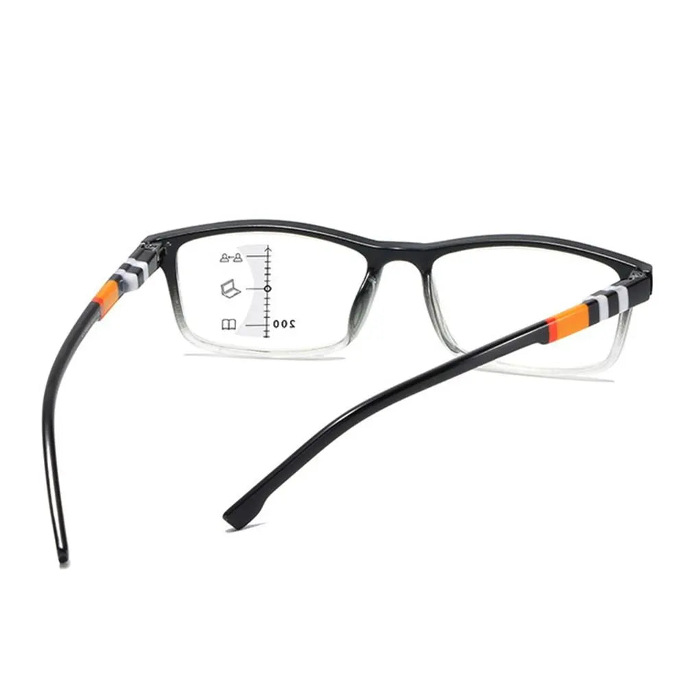 Blue Ray Blocking Anti-Blue Light Reading Glasses Multifocal Progressive Near Far Square Eyeglasses Ultralight PC