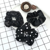 3/5PCS Black White Elastic Hair Bands for Girls Simple Basic Headband Women Rubber Band Hair Accessories Holder Scrunchies Gifts