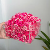 50/100Pcs Colorful Basic Nylon Ealstic Hair Ties for Girls Ponytail Hold Scrunchie Rubber Band Kid Fashion Hair Accessories