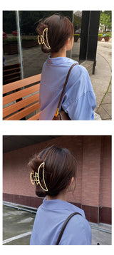 GoldHollow Geometric Hair Clips Metal Hair Claw Cross Hairclip Headband Hairpin Sliver Hair Crab Women Fashion Hair
