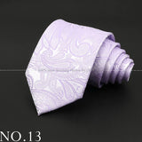 New Design Wedding Men Tie Purple Solid Striped Paisley Flower Neckties Men Business Dropshipping Groom Collar Accessories Gift