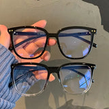 3 pieces of blue light blocking glasses - fashionable square fake glasses, anti radiation computer gaming glasses, sunglasses