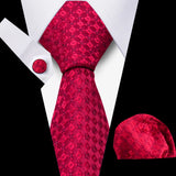 Men Neckties Tie Classic Handkerchiefs Plaid Necktie Cufflinks For Men Blouse Business Wedding Accessories Woman Collar Man Gift