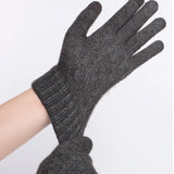 Winter Touch Screen Knitted Warm Glove Outdoor Anti Slip Cycling Driving Cold Proof Five Finger Glove Fashion Solid Glove Unisex
