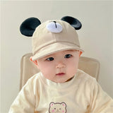 Cute Bear Ear Baby Hat Kids Boy Girl Soft Cotton Peaked Bonnet Caps Children Cartoon Casual Sun Visor Hats