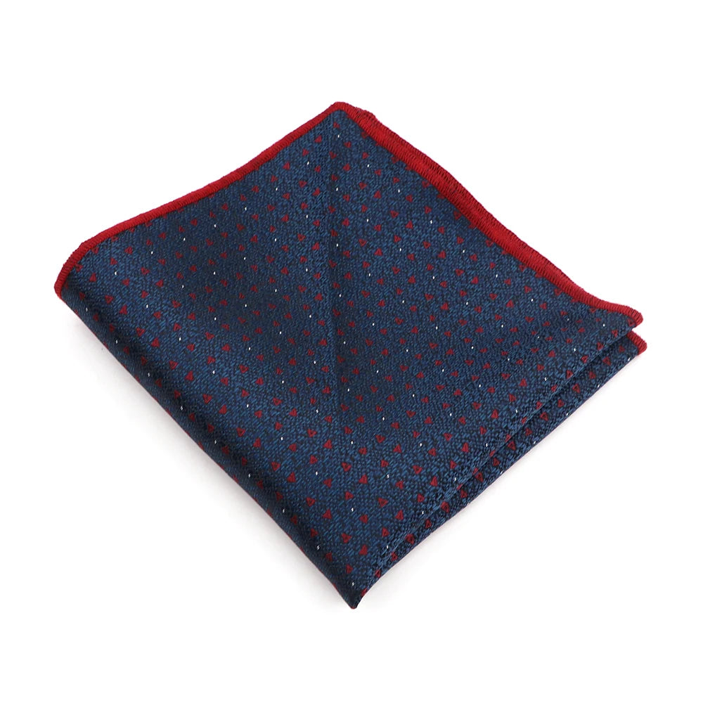 High Grade New Style Jacquard Woven Hanky Pocket Square Dot Striped Floral Handkerchief Fit Formal Party Workplace Suit Gift