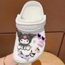 New Sanrio Kuromi LED Shoes Accessories Cartoon Peripheral Cinnamoroll Melody Pompompurin Charm Buckle Charms Kids Gift