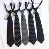 Korean style elegant Ties for men gifts Top clothes accessories Wedding  Black Gray Striped JK Ladies Collar Slim Neck Bow tie