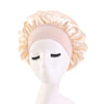 Hair Bonnet for Sleeping Silk Nightcap Satin Elastic Narrow Brim Shower Cap Round Hat Home Hair Care Cap Satin Bonnet