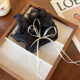 Lace Scrunchies Bowknot Ribbon Elastic Hair Bands Hair Rope Ties Hair Accessories Ponytail Holder Hair Ring INS Hair Accessories