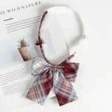 Fashion JK Bowtie Women College Student Collar Tie Cotton Plaid Bowknot Lolita Girls Adjustable Butterfly Anime Cosplay Cravat