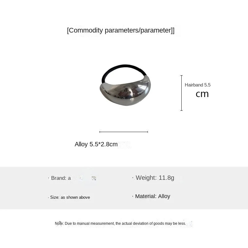 irregular and minimalist curved elastic hairrope retro fashion and personality head rope temperament and versatile rubber band