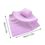 Coral Velvet Face Towel Microfiber Absorbent High-density Square Hand Towel Cleaning Wipes Quick Dry Clean Handkerchief Supplies