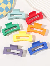 7 Pcs Big Hair Claw Clips 3.4" Non-slip Big Square Matte for Women Girls, Strong Hold Banana Clips for Thick Thin Hair
