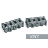 Straight train tracks Curved accessories car blocks Building Sets DIY 10-100 pcs kids toys moc bricks City switch rail crossing