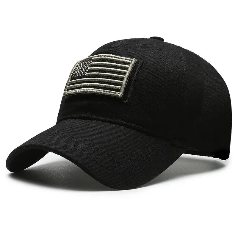 American Flag Camouflage Sticker Embroidered Baseball Cap Net Hat Men's Outdoor Velcro Cap
