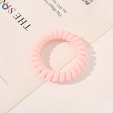 High Elasticity Telephone Coil Hairbands Women Spiral Hair Ties Girls Hair Rings Rope Solid Color Hair Accessories Gum Scrunchy
