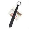 Men Tie Solid Color Skinny Zipper 6cm Ties for Women Wedding Dress Black Necktie Fashion Cravate Business Slim Shirt Accessories