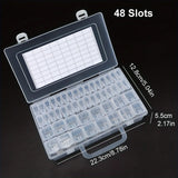 Clearance_1pc 32/40/42/48/56/64 Slots Plastic Storage Box, DIY Diamond Painting Beads Charms Jewelry Accessories Organizer Box_C