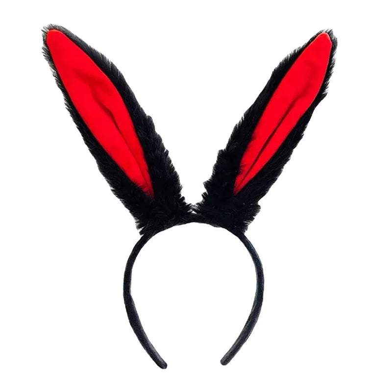 Girls Plush Long Rabbit Ear Hair Bands Headwear Headband Dress Accesorios Women Girl Cosplay Lolita Cosplay Hair Accessories