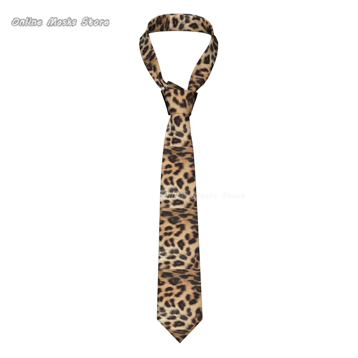 Leopard Men Neckties Silk Polyester 8 cm Narrow Tiger King Neck Tie for Men Suits Accessories Wedding Party Cosplay