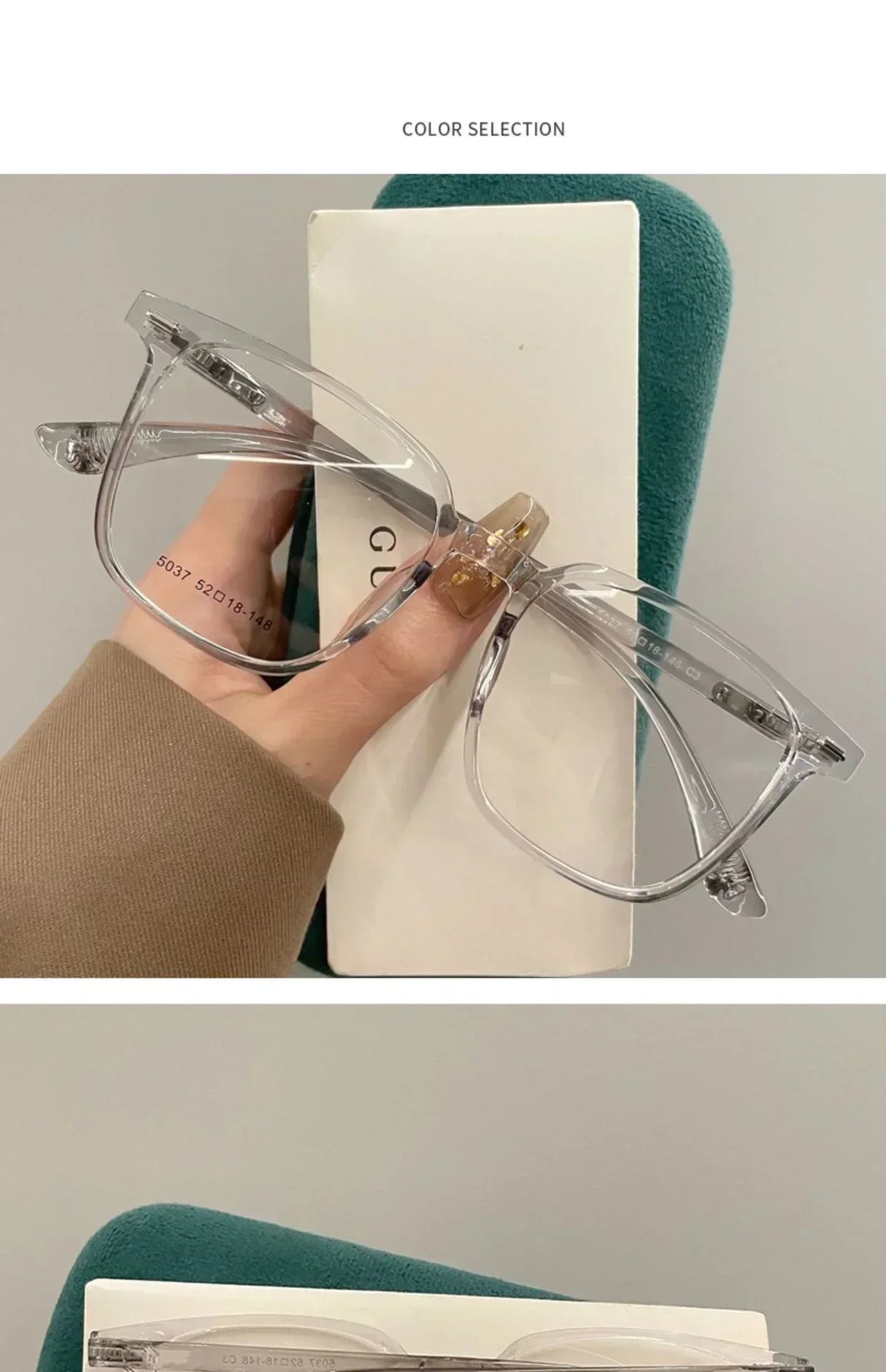 Blue Light Blocking Ladies Square Myopia Glasses New Trendy Finished Near Sight Eyeglasses Prescription Minus Eyewear Diopter