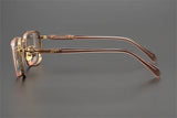 Exquisite Titanium Handmade Glasses Frame Mens Women Retro Square Spectacle Frames Eyeglasses Japanese Design Oval Round Eyewear