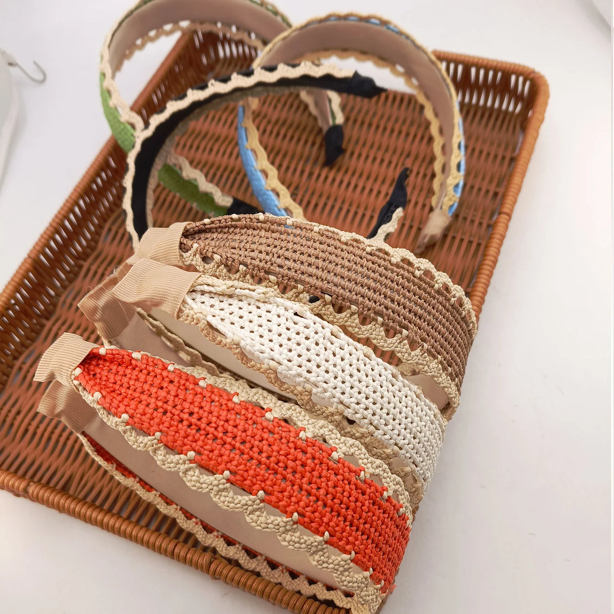 Fashion Headband Women Hair Bands Broadside Wool Raffia Cross Knot Headbands Girls Hair Band Hair Accessories Headwear