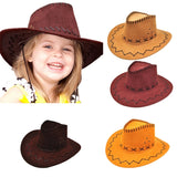 New Kids Western Cowboy Hat Curved Brim Outdoor Toddler Sun Hat Children Birthday Gifts Vacation Cap Party Cosplay Hat