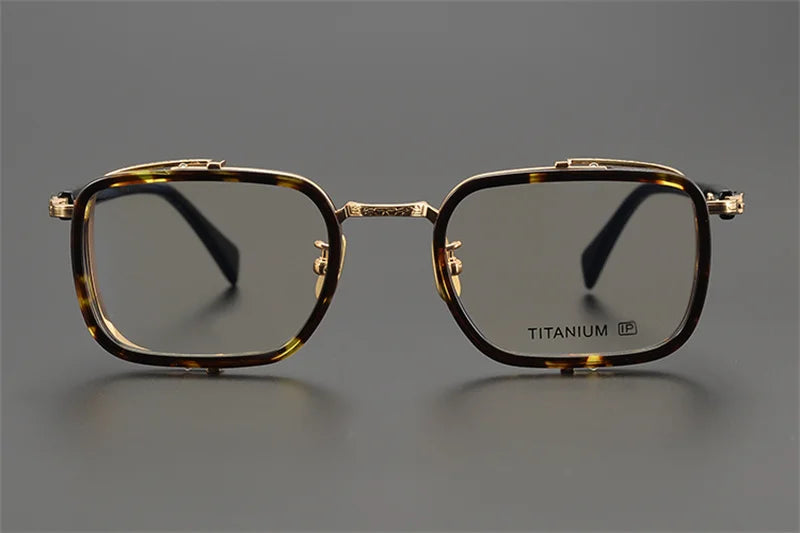 Exquisite Titanium Handmade Glasses Frame Mens Women Retro Square Spectacle Frames Eyeglasses Japanese Design Oval Round Eyewear