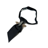 British Style Rhinestone Pearl Bee Tie Fabric Bowties Ties Clothing Short Necktie Shirt Collar for Men and Women Accessories