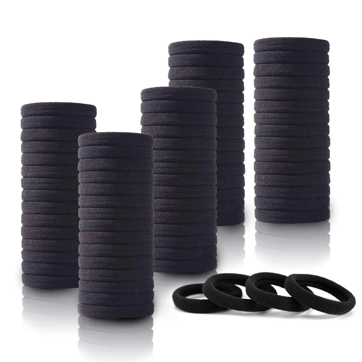 100Pcs Black Elastics Small Hair Ties Elastics Small Hair Rubber Bands Accessories Ponytail Holders for Women Girls Baby Toddle