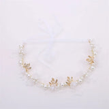 Spring Bohemian Girls Bridal Pearl Hair Headdress Flower Wreath Bride Garland Head Hoop Headbands Hair Jewelry Children Gifts