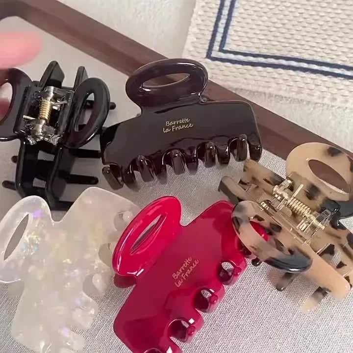 Pinces à cheveux rouges en acétate de 5,5 cm de long pour filles et femmes, accessoires pour cheveux à nouer, nouvelle mode coréenne