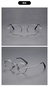 2025 Fashion Eyewear Retro Pure Titanium Round Glasses Comfortable Optical Prescription Eyeglasses Frame Men Women Brand Desgin