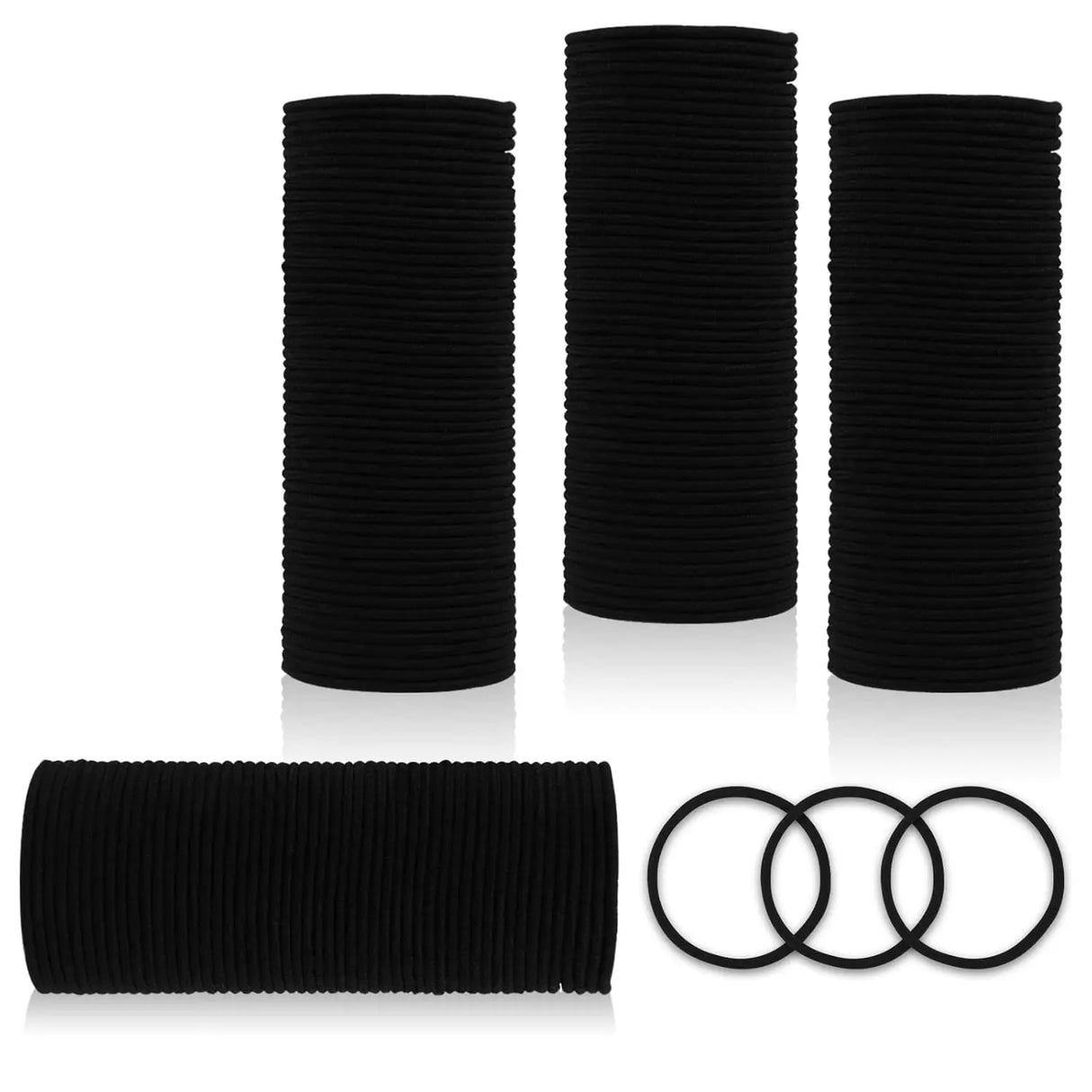 100Pcs Black Elastics Small Hair Ties Elastics Small Hair Rubber Bands Accessories Ponytail Holders for Women Girls Baby Toddle